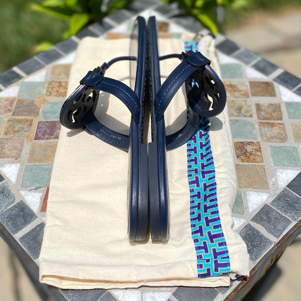 NWOB • Tory Burch Metal Miller Leather Sandals - Picture 4 of 16